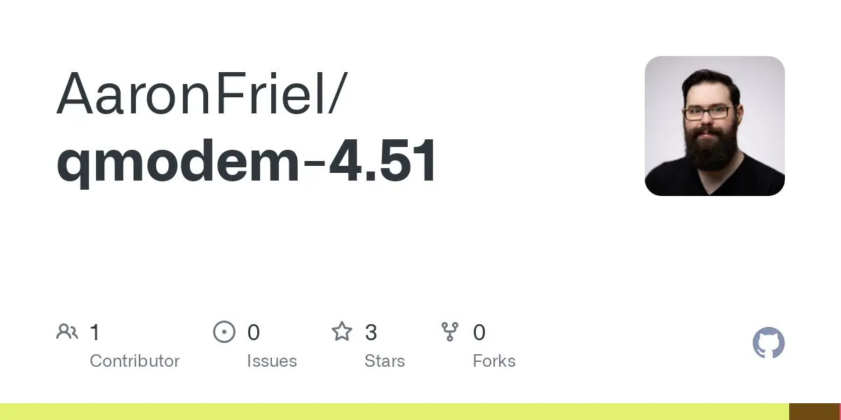 GitHub - AaronFriel/qmodem-4.51